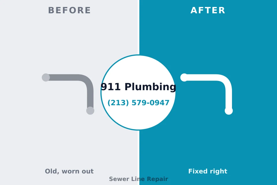 Before and after: plumbing repair Prince George, VA